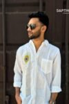 Fully hand-painted Semi Linen shirt