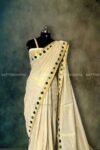 Onam Special Hand-Painted Vallamkali Saree with Blouse