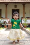 Traditional HandPainted Kids Kerala Outfit for girls