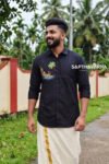 Hand-Painted Kerala Boat Khadi Shirt