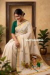 Hand Painted Kerala Saree