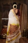 Ayodhya Ram Mandir Hand Painted Saree